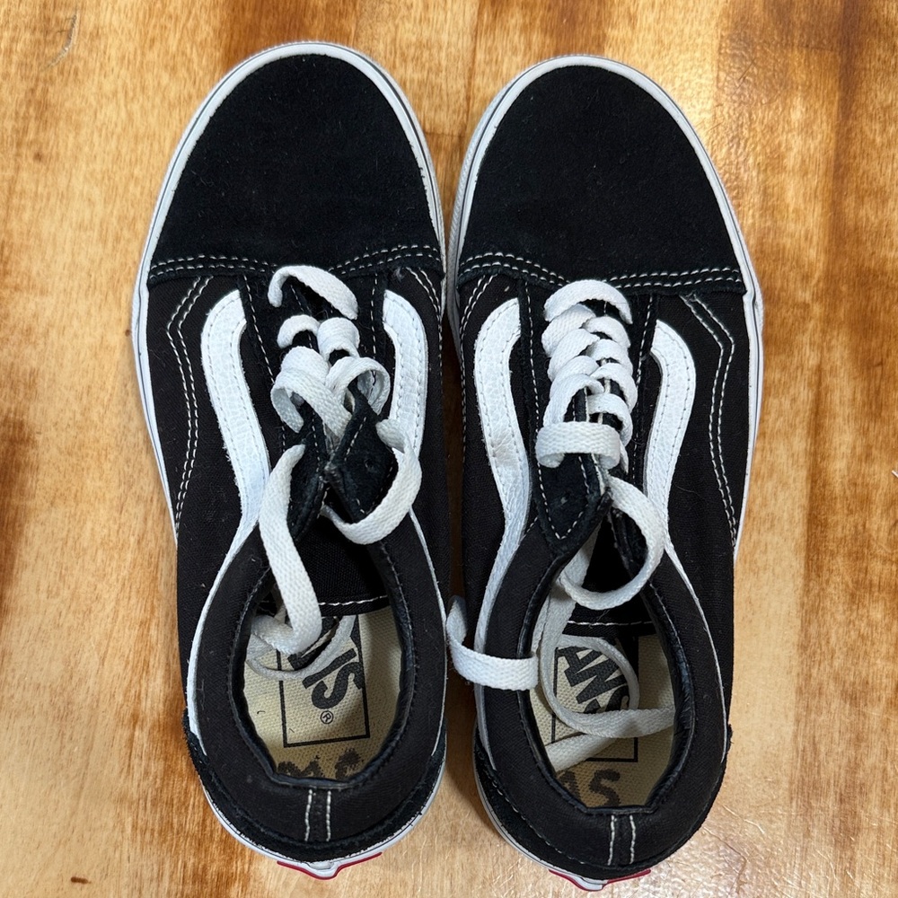 Vans Black and White Lace-Up Shoes